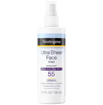 Neutrogena Ultra Sheer Face Mist Sunscreen SPF 55 discontinued